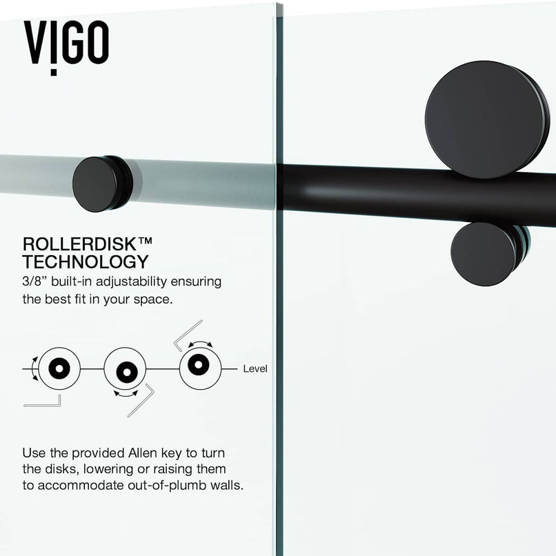 Elan E-Class 76" High x 48" Wide Sliding Frameless Shower Door with Clear Glass - image 13