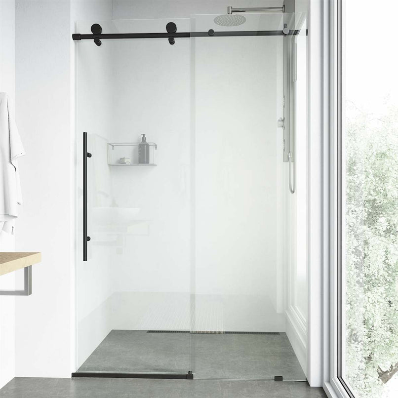 Elan E-Class 76" High x 52" Wide Sliding Frameless Shower Door with Clear Glass - image 8