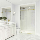 Elan E-Class 76" High x 56" Wide Sliding Frameless Shower Door with Clear Glass - image 9