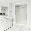Elan E-Class 76" High x 56" Wide Sliding Frameless Shower Door with Clear Glass - image 19