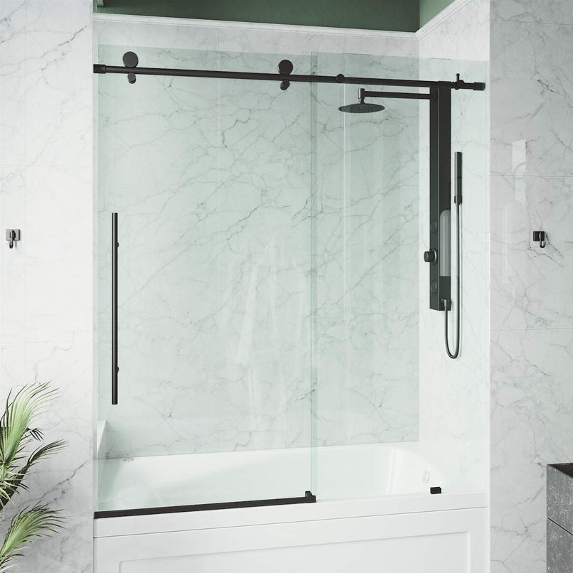 Elan E-Class 66" High x 60" Wide Sliding Frameless Tub Door with Clear Glass - image 2