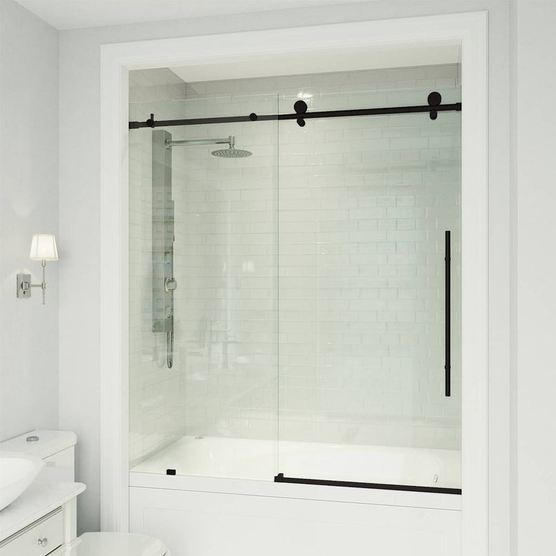 Elan E-Class 66" High x 60" Wide Sliding Frameless Tub Door with Clear Glass - image 6