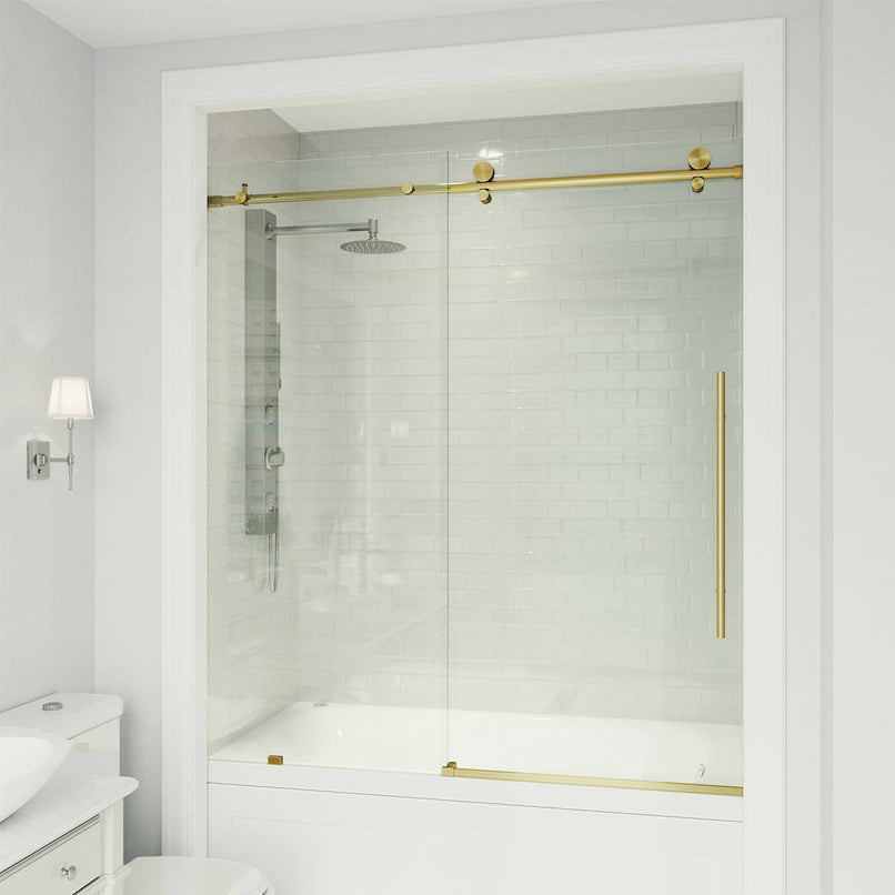 Elan E-Class 66" High x 60" Wide Sliding Frameless Tub Door with Clear Glass - image 18