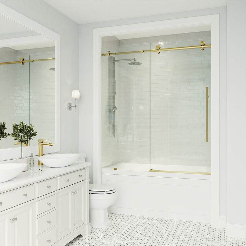 Elan E-Class 66" High x 60" Wide Sliding Frameless Tub Door with Clear Glass - image 19