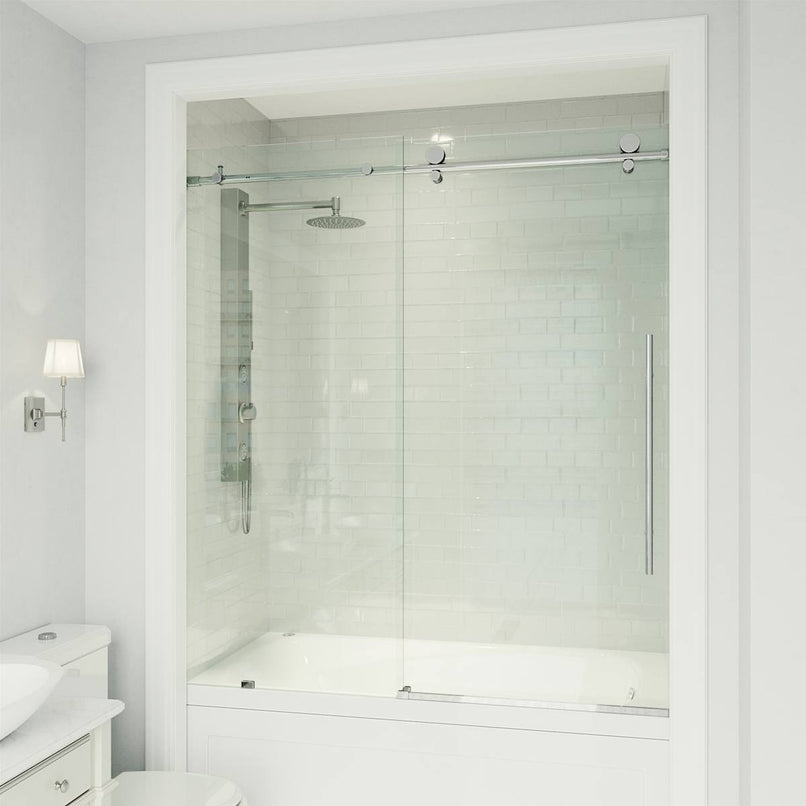 Elan E-Class 66" High x 60" Wide Sliding Frameless Tub Door with Clear Glass - image 23