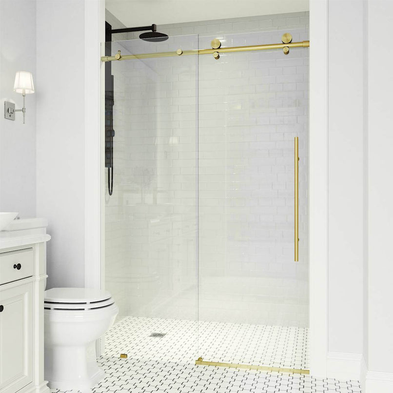Elan E-Class 76" High x 60" Wide Sliding Frameless Shower Door with Clear Glass - image 6