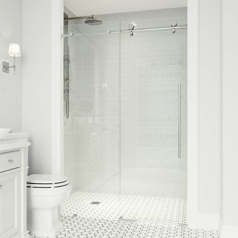 Elan E-Class 76" High x 60" Wide Sliding Frameless Shower Door with Clear Glass - image 16