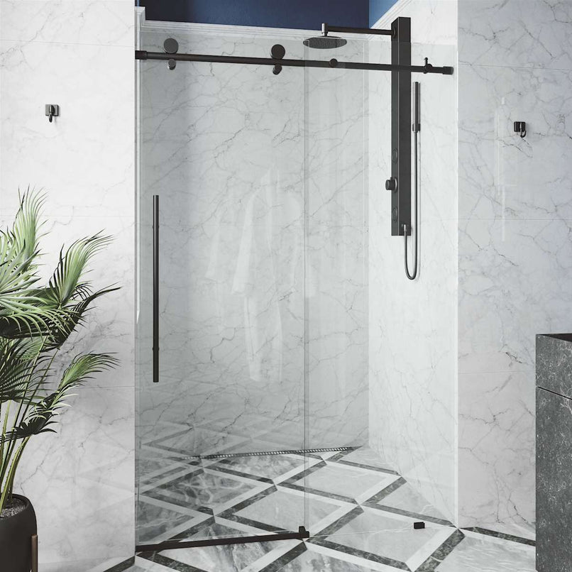 Elan E-Class 76" High x 60" Wide Sliding Frameless Shower Door with Clear Glass - image 26