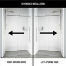 Elan E-Class 76" High x 64" Wide Sliding Frameless Shower Door with Clear Glass - image 4