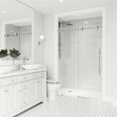 Elan E-Class 76" High x 64" Wide Sliding Frameless Shower Door with Clear Glass - image 5