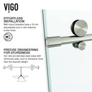 Elan E-Class 76" High x 64" Wide Sliding Frameless Shower Door with Clear Glass - image 12