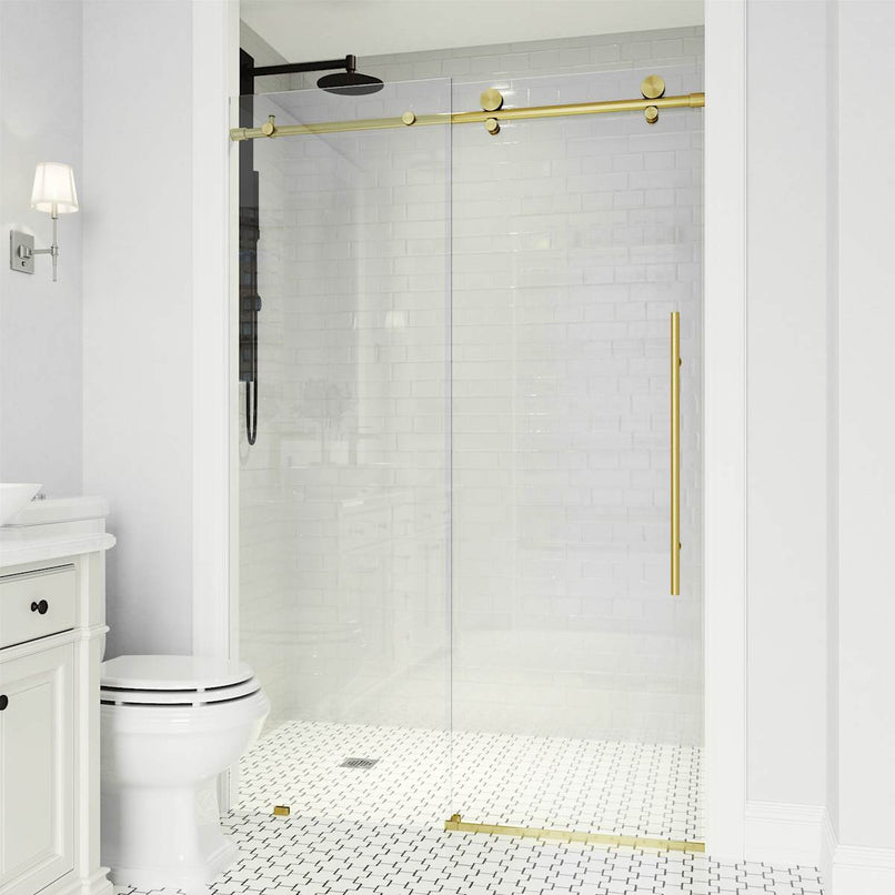 Elan E-Class 76" High x 64" Wide Sliding Frameless Shower Door with Clear Glass - image 30