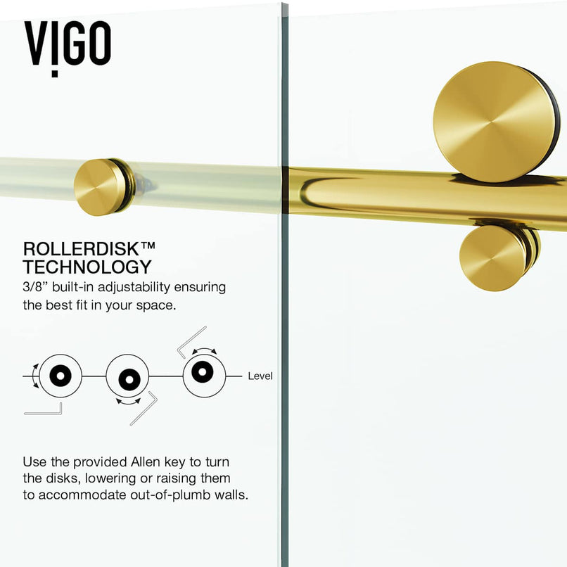 Elan E-Class 76" High x 68" Wide Sliding Frameless Shower Door with Clear Glass - image 13