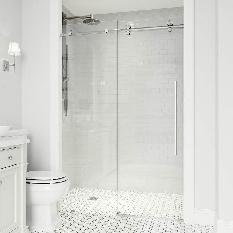 Elan E-Class 76" High x 68" Wide Sliding Frameless Shower Door with Clear Glass - image 14