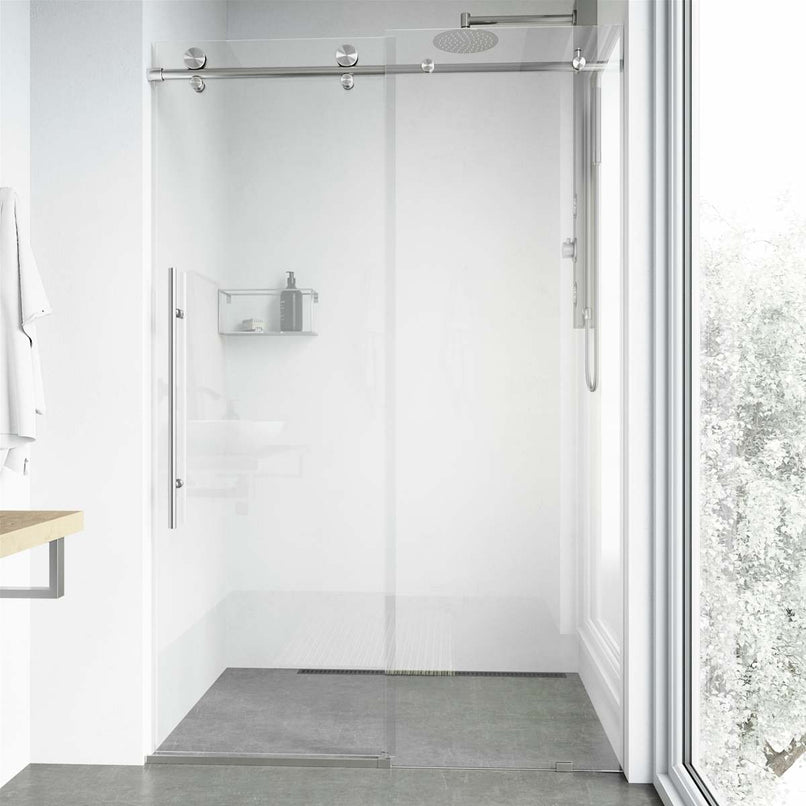 Elan E-Class 76" High x 68" Wide Sliding Frameless Shower Door with Clear Glass - image 17