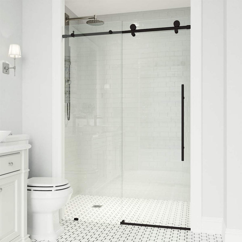 Elan E-Class 76" High x 68" Wide Sliding Frameless Shower Door with Clear Glass - image 26