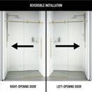 Elan E-Class 76" High x 72" Wide Sliding Frameless Shower Door with Clear Glass - image 4