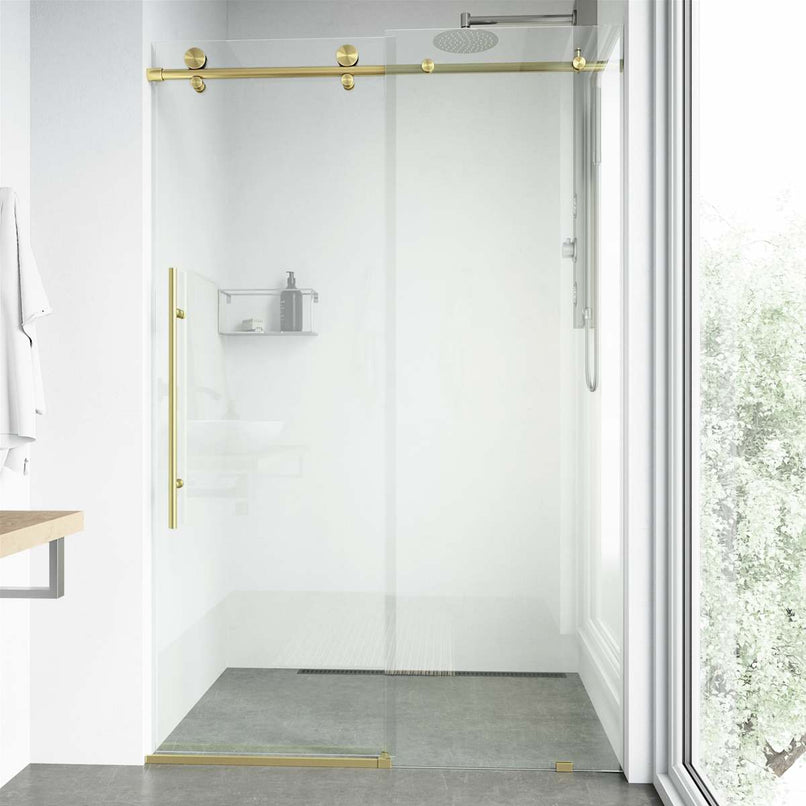 Elan E-Class 76" High x 72" Wide Sliding Frameless Shower Door with Clear Glass - image 6