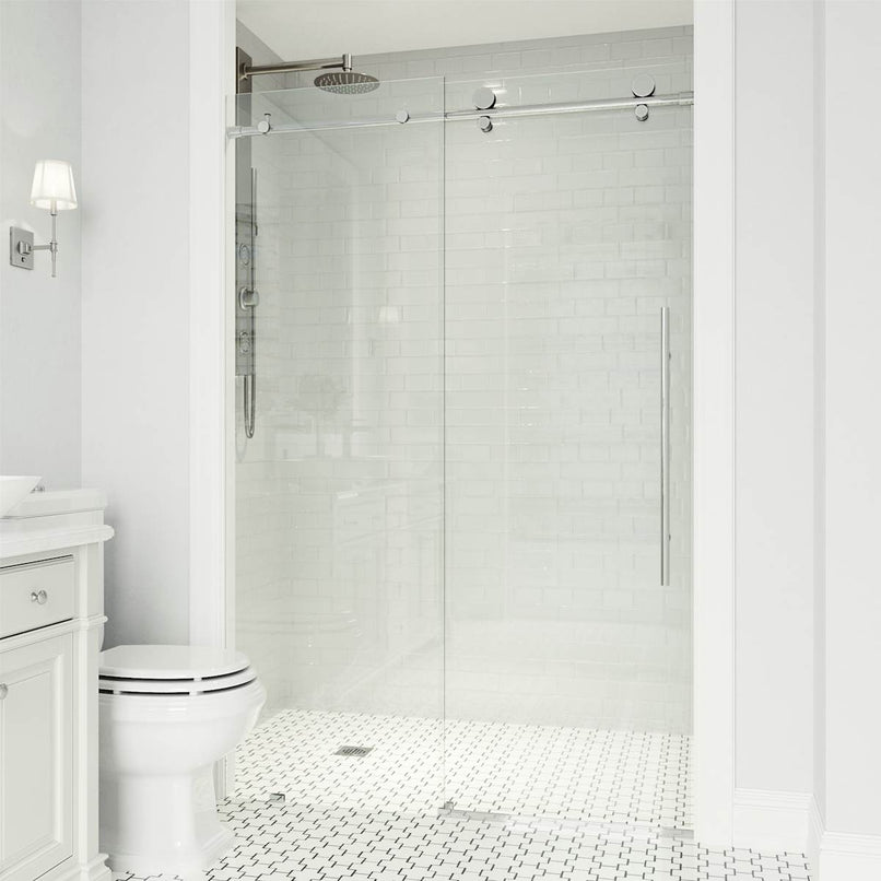 Elan E-Class 76" High x 72" Wide Sliding Frameless Shower Door with Clear Glass - image 20