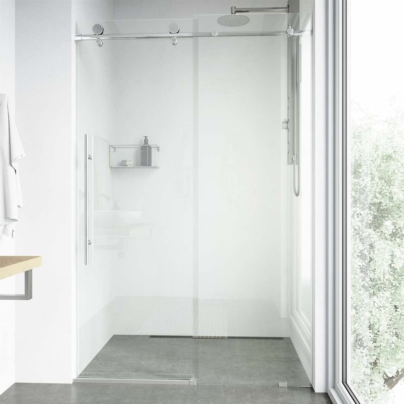 Elan E-Class 76" High x 72" Wide Sliding Frameless Shower Door with Clear Glass - image 22