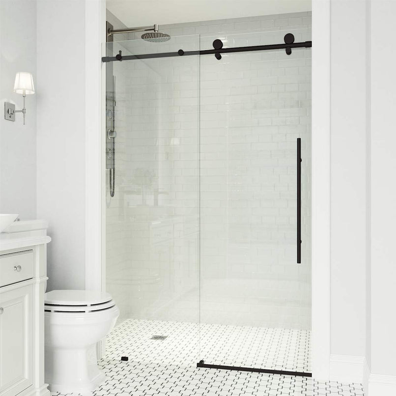 Elan E-Class 76" High x 72" Wide Sliding Frameless Shower Door with Clear Glass - image 28