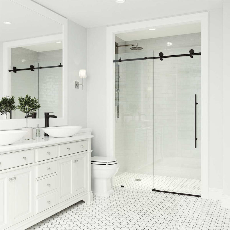 Elan E-Class 76" High x 72" Wide Sliding Frameless Shower Door with Clear Glass - image 29