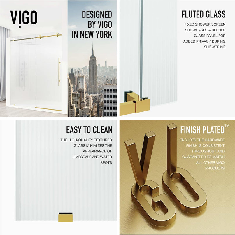 Elan E-Class 76" High x 60" Wide Sliding Frameless Shower Door with Patterned Glass - image 5