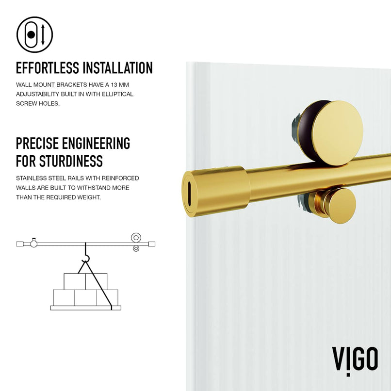 Elan E-Class 76" High x 60" Wide Sliding Frameless Shower Door with Patterned Glass - image 11