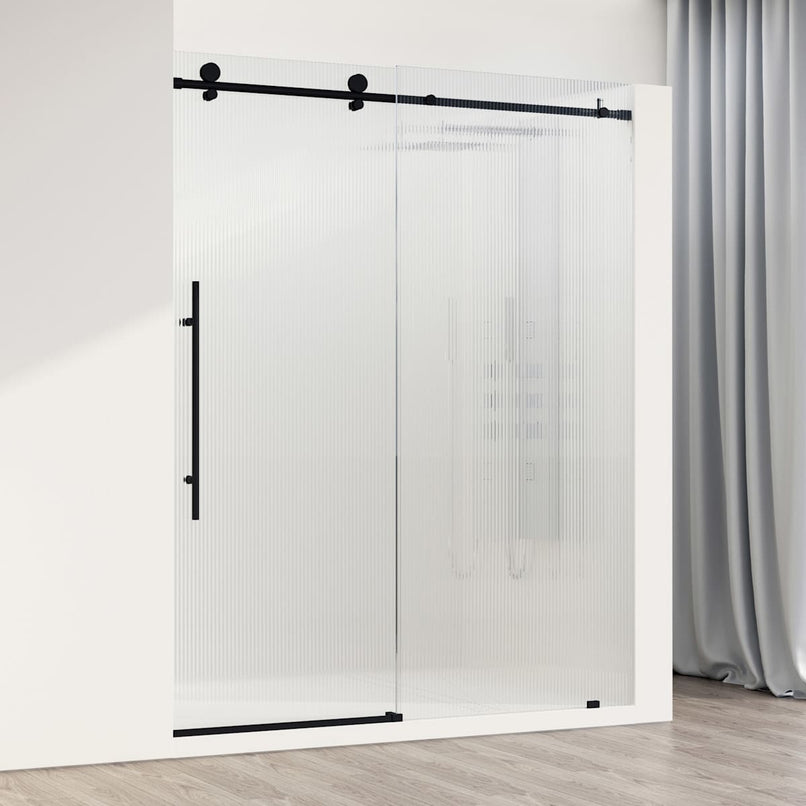 Elan E-Class 76" High x 60" Wide Sliding Frameless Shower Door with Patterned Glass - image 15