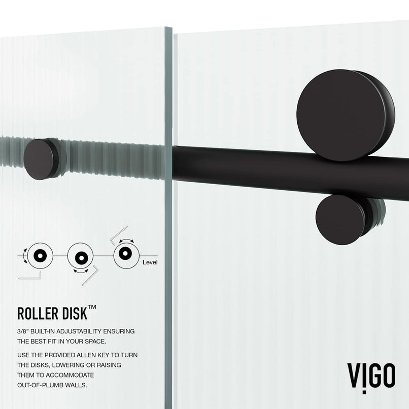 Elan E-Class 76" High x 60" Wide Sliding Frameless Shower Door with Patterned Glass - image 12