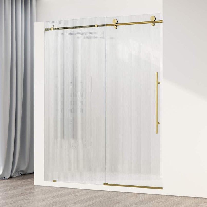Elan E-Class 76" High x 60" Wide Sliding Frameless Shower Door with Patterned Glass - image 15