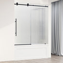 Elan E-Class 66" High x 60" Wide Sliding Frameless Tub Door with Patterned Glass - image 1