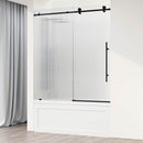 Elan E-Class 66" High x 60" Wide Sliding Frameless Tub Door with Patterned Glass - image 1