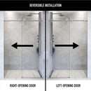 Elan Hart 76" High x 60" Wide Sliding Frameless Shower Door with Clear Glass - image 4