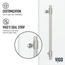 Elan Hart 76" High x 60" Wide Sliding Frameless Shower Door with Clear Glass - image 8