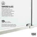 Elan Hart 76" High x 60" Wide Sliding Frameless Shower Door with Clear Glass - image 9