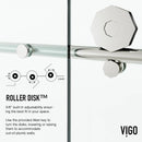 Elan Hart 76" High x 60" Wide Sliding Frameless Shower Door with Clear Glass - image 11