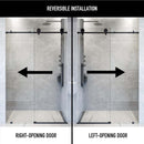 Elan Hart 76" High x 72" Wide Sliding Frameless Shower Door with Clear Glass - image 4