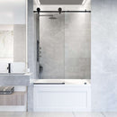 Elan Hart 66" High x 60" Wide x 2-3/4" Deep Sliding Frameless Shower Enclosure with Clear Glass - image 1