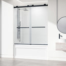 Houston 66" High x 60" Wide Sliding Frameless Tub Door with Clear Glass - image 2