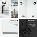 Houston 66" High x 60" Wide Sliding Frameless Tub Door with Clear Glass - image 6