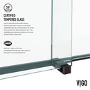Houston 66" High x 60" Wide Sliding Frameless Tub Door with Clear Glass - image 12