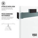 Houston 66" High x 60" Wide Sliding Frameless Tub Door with Clear Glass - image 13