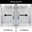 Houston 76" High x 60" Wide Sliding Frameless Shower Door with Clear Glass - image 4