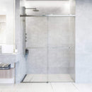 Houston 76" High x 60" Wide Sliding Frameless Shower Door with Clear Glass - image 7