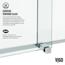 Houston 76" High x 60" Wide Sliding Frameless Shower Door with Clear Glass - image 12
