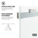 Houston 76" High x 60" Wide Sliding Frameless Shower Door with Clear Glass - image 13