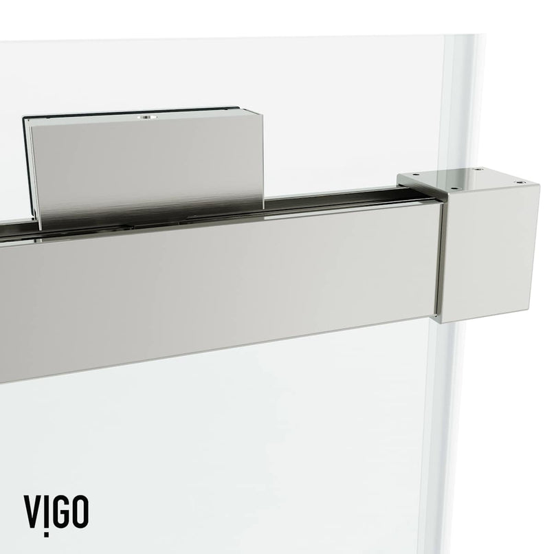 Houston 76" High x 60" Wide Sliding Frameless Shower Door with Clear Glass - image 16