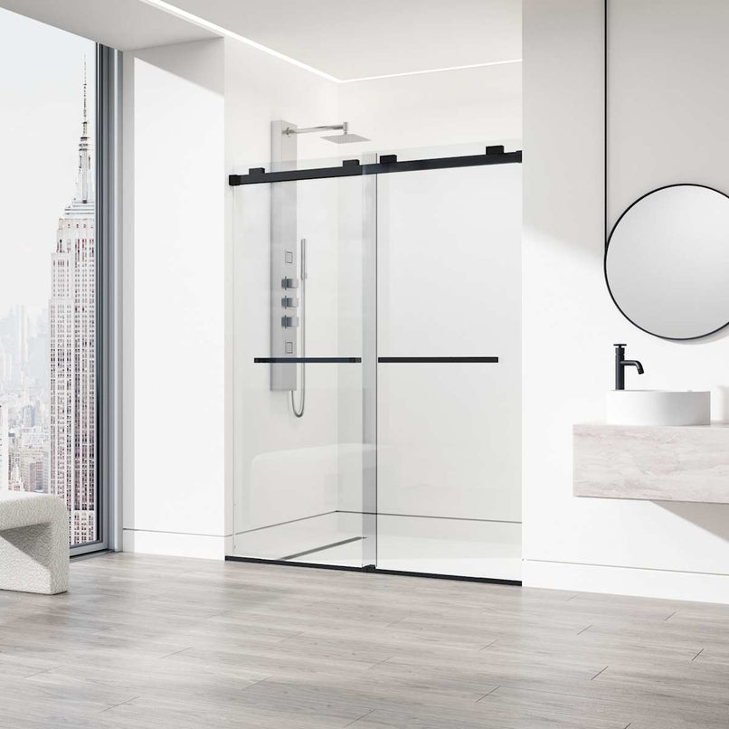 Houston 76" High x 60" Wide Sliding Frameless Shower Door with Clear Glass - image 23