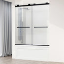 Houston 66" High x 60" Wide Sliding Frameless Tub Door with Clear Glass - image 1